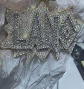 จี้ฮิปฮอปแบบกำหนดเองได้ ประดับเพชรโมอิสซาไนต์ สองชั้น เงินแท้ 925 ผ่านการทดสอบเพชร จี้แฟชั่นสำหรับแร็ปเปอร์ ผู้ชาย - Product Image 6