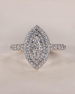 Igi/gia แล็บตัดเพชรวินเทจ14K สีเหลืองแหวนแต่งงาน/งานหมั้นใส่ได้ทั้งชายและหญิงสีขาวทองคุณภาพดีสำหรับงานปาร์ตี้ครบรอบ-คุ้มค่า - Product Image 1