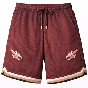 Pantalones cortos deportivos de malla de verano para hombre, pantalones cortos informales holgados para entrenamiento en el gimnasio, pantalones para correr y fitness, cintura elástica, secado rápido - Product Image 5