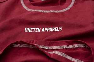 Oneten Apparels T-shirt décontracté pour femme, couleur bordeaux, à manches courtes, col rond, écologique - Product Image 6
