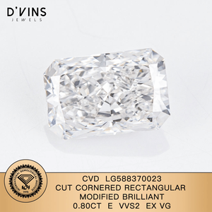 เพชร D'vins Jewels 0.8 กะรัต ทรงเรเดียนท์ สี D ความสะอาด VVS2 เพชรหลวม CVD ผลิตในห้องปฏิบัติการ สำหรับทำเครื่องประดับ - Product Image 2