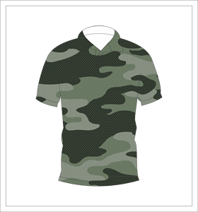 เสื้อโปโลพิมพ์ลายพรางสีเขียว แขนสั้น ระบายอากาศได้ดี เหมาะสำหรับเล่นกีฬาและสวมใส่ลำลอง รับสกรีนโลโก้ตามสั่ง ผ้าระบายอากาศได้ดี ใส่ได้ทั้งชายและหญิง - Product Image 4