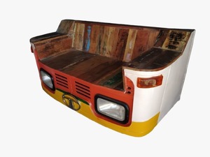 Muebles de Oficina Industriales Modernos, Sofá Ecológico Estilo Camión Vintage, Reproducción Ambassador de Dos Plazas con Luces, para Sala de Estar/Apartamento - Product Image 5