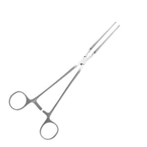 Pince à éponges Rampley, articulation box joint, mâchoires droites dentées, 178 mm, en acier inoxydable chirurgical, fabrication par Grip Surgical - Product Image 1