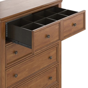 Classic Modern Bedroom Dresser by Java Furni Craft Made of <b>Solid</b> Teak <b>Wood</b> with 5 Drawers and Brown Finishing for Indoor Use - Product Image 3