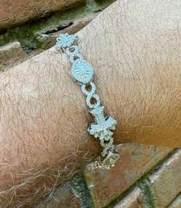 Iced Out Cross VVS Moissanite Diamond Round And Baguette Cut 925 Sterling Silver Luxury Statement Gift <b>Bracelet</b> For Unisex Wear - Product Image 3