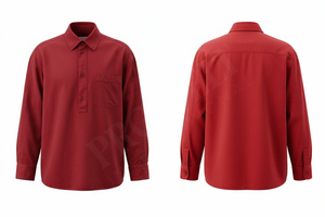 Chemise habillée décontractée à manches longues boutonnée, style personnalisé, unie et élégante, confortable, pour le travail et le bureau - Product Image 6