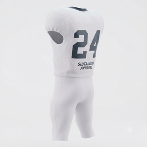 Ensemble de maillots de football américain personnalisés OEM/ODM en gros, sublimés, pour équipes, jeunes, collégiens, entraînement, uni - Product Image 4