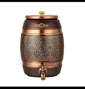 Stylish copper <b>water</b> dispenser Wine Dispenser <b>Barrel</b> with Lid and Spigot HANDMADE - Product Image 3