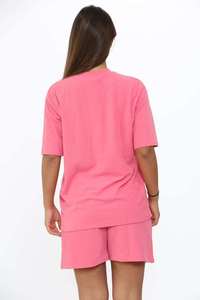 Ensemble T-shirt et short décontracté pour femme, collection été, haute qualité, sur mesure, motif uni, style streetwear - Product Image 6