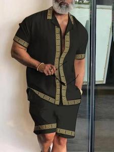 Conjunto Casual de Verano para Hombre, Camiseta de Manga Corta y Pantalones Cortos, Corte Regular, Tejido Transpirable y Ecológico - Product Image 1