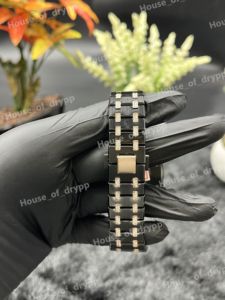 Reloj Cronógrafo de Acero Inoxidable con Incrustaciones de Diamantes Moissanite VVS, Reloj de Pulsera de Lujo - Product Image 3