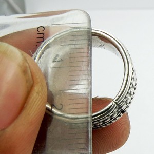 Bague Chrétienne Bohème en Argent Sterling 925, Oxydée et Unie, Collection Shri Ashapura Jewels Stability Grounding, par un tiers - Product Image 4