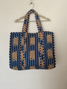 Bolso Tote de Algodón con Estampado Floral, Estilo Bohemio Elegante y Vintage, Parte Superior Abierta, Forro de Algodón Orgánico Ecológico para Todas las Temporadas - Product Image 1