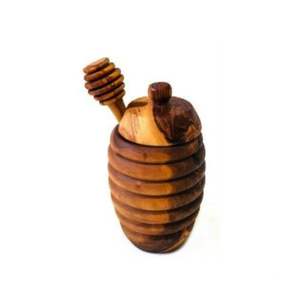 Hermoso Tarro de Miel de Madera Personalizado con Tapa Abatible, Hecho a Mano, Rústico, Clásico, Apto para Calentar, Recipiente para Miel, para Cocina y Camping - Product Image 3