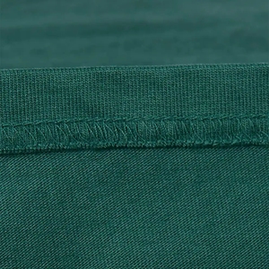 T-shirt uni saisonnier à col rond pour homme, mélange polyester/coton, manches courtes, écologique, respirant, coupe classique pour l'été - Product Image 3
