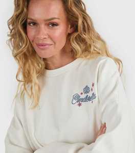 เสื้อสเวตเชิ้ตคอกลมปักลาย ทรงโอเวอร์ไซส์ แขนปกติ ผ้าฝ้ายถัก 100% สวมใส่สบายๆ สำหรับฤดูใบไม้ร่วง เหมาะสำหรับทั้งชายและหญิง - Product Image 1
