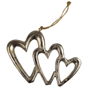 Fresh Heart Plated Finishing Design With Metal Home Decor Christmas Tree Decor for Hanging Design - Product Image 4