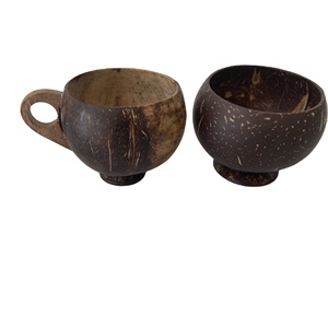 Gobelet à vin en noix de coco du Vietnam / Gobelet en bois de noix de coco / Gobelet en coque de noix de coco en gros avec support - Product Image 1