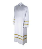 Vêtement de clergé sur mesure à manches longues en polyester brodé, style européen, tissu de haute qualité, toutes saisons, vente en gros