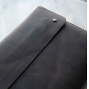 Handmade Customized Genuine Leather <b>Laptop</b> <b>Sleeve</b> Bag Protective Cover with Stone Guard for Pro LLS-0023C - Product Image 2