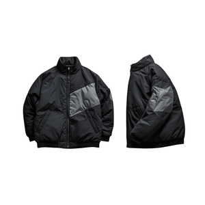 Chaquetas Acolchadas de Cuello Alto para Hombre, Diseño Envolvente, Bolsillos Grandes de Forro Polar, Chaqueta Gruesa y Cálida, Ropa de Invierno Minimalista - Product Image 4