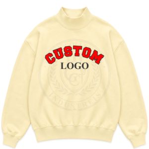 Sudaderas de Felpa de Algodón de Alta Calidad, Cuello Alto, Corte Holgado, Manga Larga, Logotipo Bordado Personalizado, Ropa para Mujer - Product Image 4
