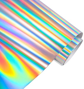 Strong Adhesive Holographic Film <b>Sheet</b> Bulk Wholesale Iridescent Rainbow Reflective Tape for DIY Craft Scrapbooking & Decoration - Product Image 3
