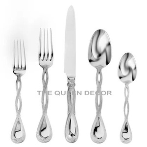 Ensemble de couverts en acier inoxydable doré de qualité durable, finition miroir, couteau, fourchette et cuillère, pour hôtel, restaurant, cuisine - Product Image 3