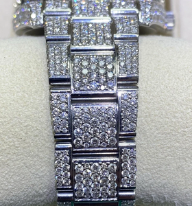 Reloj de lujo con diamantes Moissanite D VVS para hombre, de acero inoxidable, automático, pasa la prueba del diamante. - Product Image 3