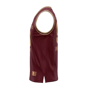 Camiseta de baloncesto sin mangas de malla transpirable personalizada para hombre, último diseño de uniforme de baloncesto para equipo. - Product Image 2