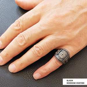 Anillo de Graduación Universitario BOJ RCJ Ring 002 Personalizado con Diamantes Plateados, Unisex, para Regalo en Fiestas y Ocasiones Especiales, Precio Bajo - Product Image 4