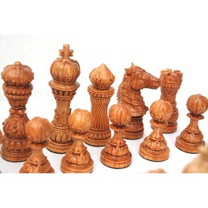 Jeu d'échecs artisanal en bois de Sheesham avec incrustations en laiton |   Jeu de société indien en bois en gros - Product Image 2