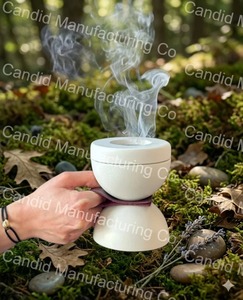 Brûleur d'encens en bois blanc, support magnétique pour Bakhoor, diffuseur d'aromathérapie pour parfum Oud, décoration d'intérieur - Product Image 3