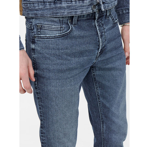 Pantalones Vaqueros Cómodos de Secado Rápido con Servicio OEM, Pantalones Negros de Estilo Urbano con Abertura en la Pierna con Cremallera, Vaqueros de Mezclilla para Hombre, Elegantes - Product Image 4