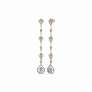 Pendientes Colgantes de Diamantes Etéreos, Pendientes de Diamantes Redondos y con Corte Princesa, 160 Piezas de Pendientes de Diamantes para Mujer - Product Image 1