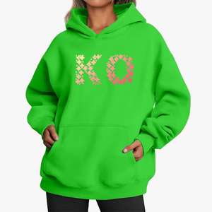 Sudadera con Capucha Personalizada de Invierno, Diseño ODM, Impresión Digital, Talla Grande, Unisex, para Hombre, Roja y Verde, Lisa, Lavada al Ácido - Product Image 2