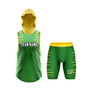 Ensembles d'uniformes de football américain 7v7 personnalisés 100 % polyester, fabrication OEM sur mesure, manches courtes, antibactériens, respirants, couleurs et logo personnalisés - Product Image 1