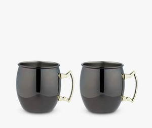 Taza Moscow Mule Negra Color Gunmetal con Asa Dorada, Revestimiento de Acero Inoxidable, Vajilla para Cócteles, Fabricante Mayorista, Taza Personalizada S - Product Image 3