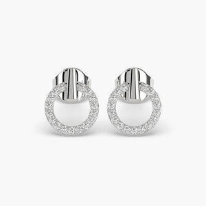 Pendientes de Diamantes Cultivados en Laboratorio VVS de Oro Blanco de 14 Quilates, Certificados por IGI, Joyería Fina de Lujo - Product Image 3
