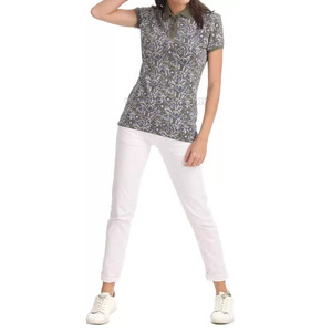 Algodón Tejido Transpirable para Camisas de Mujer, Casual, para Exteriores, con Estampado Personalizado, Venta al Por Mayor, Manga Corta, Secado Rápido, Ecológico - Product Image 3