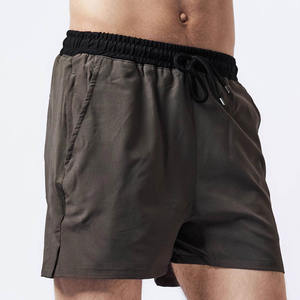 Men's Eco-Friendly Breathable Quick Dry Polyester/Nylon Shorts Solid Color Drawstring Waist Casual Mid Rise Knitted Gym Shorts - Product Image 3
