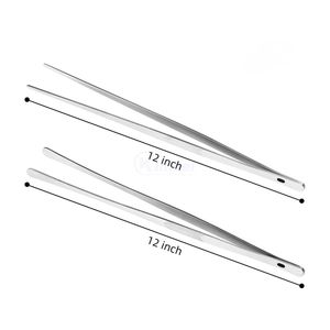 Pinzas de cocina de precisión de perfil delgado, pinzas de acero inoxidable para decoración culinaria delicada - Product Image 2