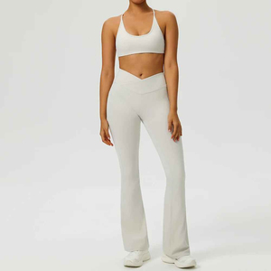 High Quality Customized Printing Lightweight Breathable Solid Women <b>Yoga</b> <b>Set</b> Highly Fashionable and Unique Style - Product Image 2