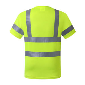 Short Sleeve T Shirt Safety Work Shirts Breathable Security Reflective <b>Logo</b> Shirt Security Guard Uniforms - Product Image 5