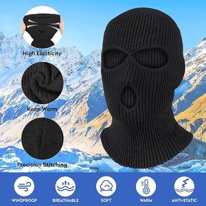 Balaclava Face Mask Full Cover Knit Winter Outdoor Unisex Adult 56-58CM Black With Multiple Colors Available - Product Image 5