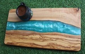 Vente en gros de planche à découper en bois de manguier, résine, plateau de service élégant, fêtes, décoration intérieure, bloc à découper de qualité supérieure, produit en gros - Product Image 3