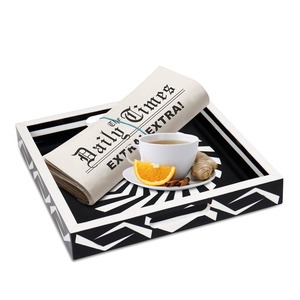 Handmade Resin Inlay Modern <b>Vanity</b> Tray with Handle Luxury Decorative Makeup and Jewelry Organizer for Home - Product Image 1