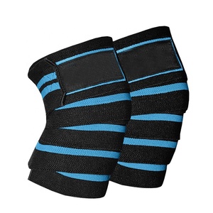 2022 Hot Sale OEM Heavy Duty Neoprene Cotton Fitness Weightlifting <b>Knee</b> Wraps Powerlifting Unisex Customized Color & Logo - Product Image 1