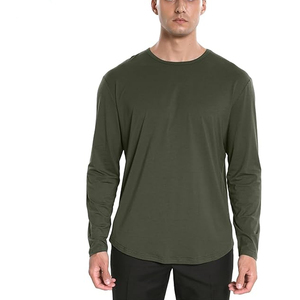 Breathable <b>Men</b> <b>long</b> <b>sleeve</b> t shirt Custom logo OEM service <b>Top</b> quality sport wear <b>Men's</b> T-shirts - Product Image 5